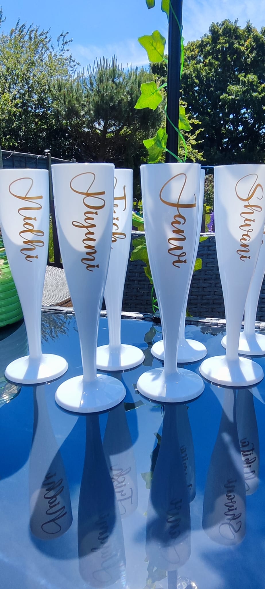 Personalised Champagne Flute | Plastic Glass | Hen Do Glass | Prosecco Glass | Polycarbonate Glass | Biodegradable | Bridesmaid Gift |