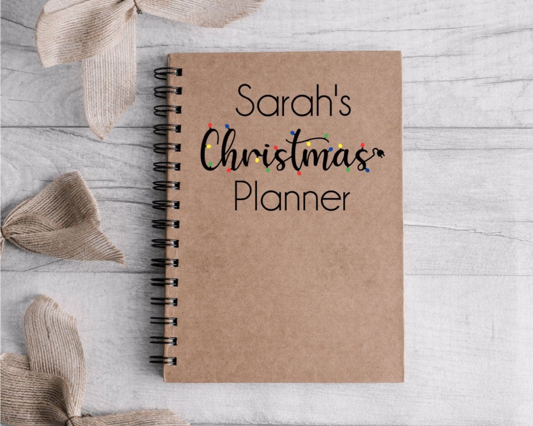 A5 Personalised Christmas Planner Notebook | Christmas Planner | Christmas Gift | Gift for Her | Planner | To Do List | Organiser | Xmas Eve