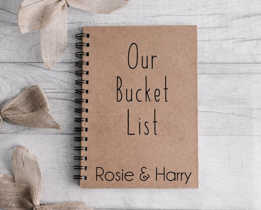 Personalised Bucket List Notebook | Journal | Memory Book | Memory Scrapbook | Plan Adventure | Keepsake | Couple Gift | Gift for Her