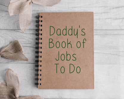 A5 Funny Notebook | Daddy's To Do List | Dad Notebook  | Granddads Notebook | Funny Gift Idea | Gift for Him | Fathers Day Present