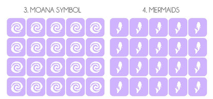 Various Shapes Nail Stencils Various Designs x20 Nail Stencils - Vinyl Nail Stencils for Nail Art