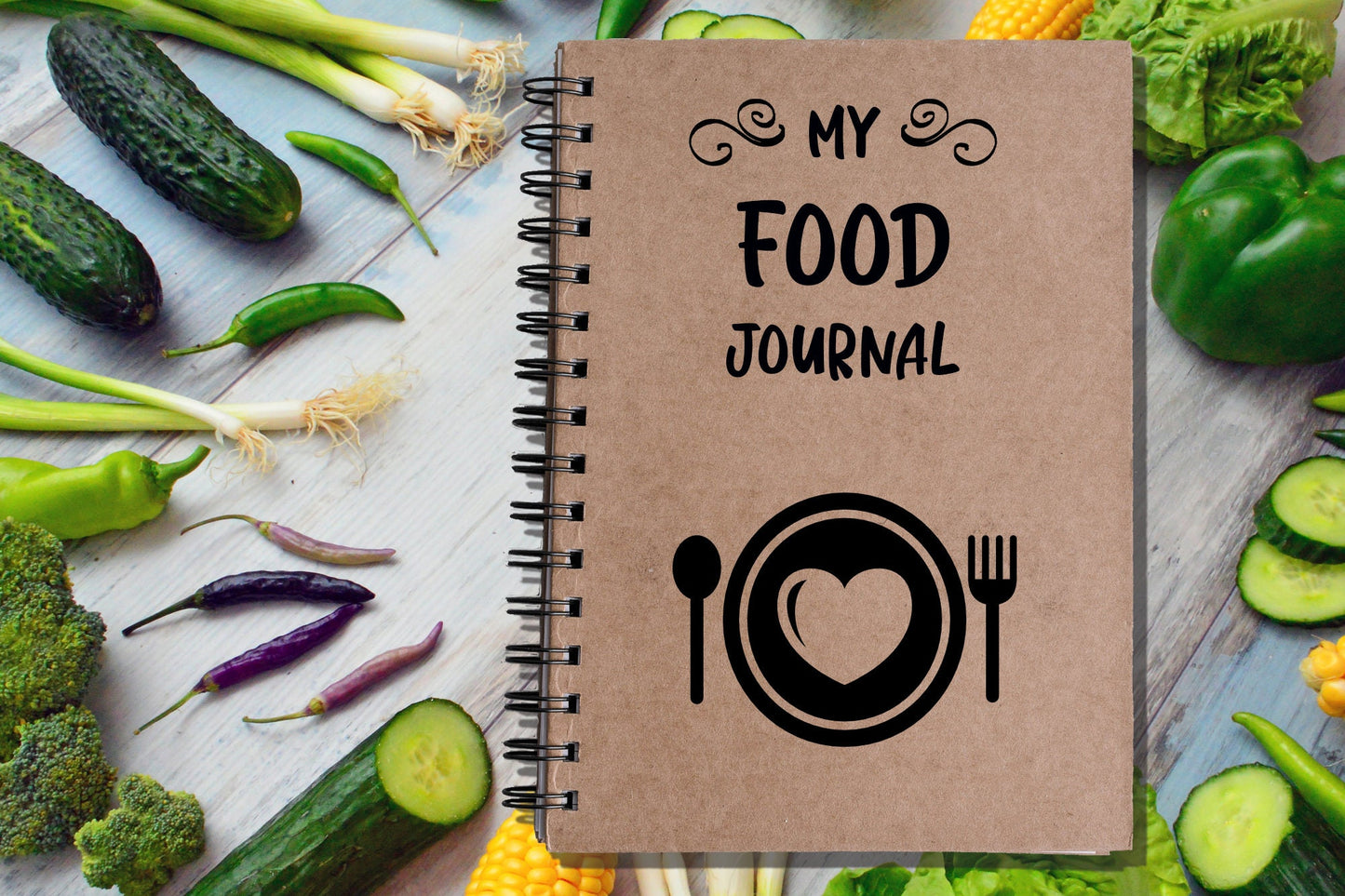 My Food Journal | Personal Organizer With Hardcover Book Binding A5 Size Notebook