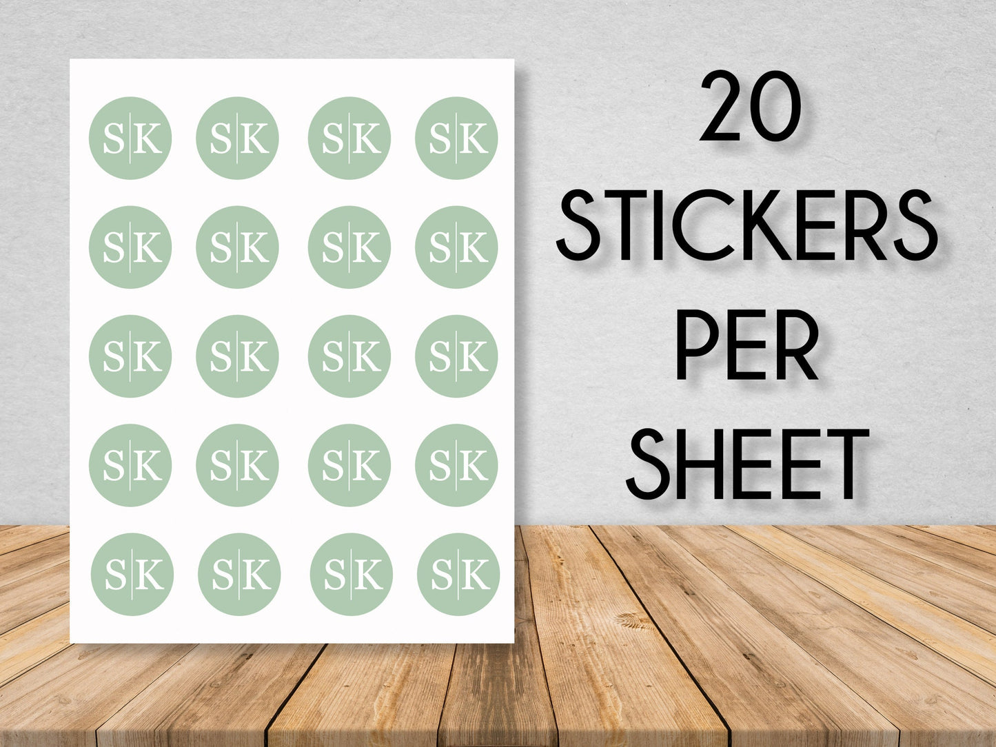 Personalised Wedding Initials Stickers Sheet x20 | Save The Date Stickers | Wedding Favours | Party Favours | Wedding Day