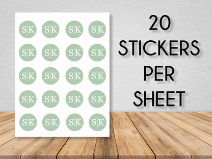 Personalised Wedding Initials Stickers Sheet x20 | Save The Date Stickers | Wedding Favours | Party Favours | Wedding Day