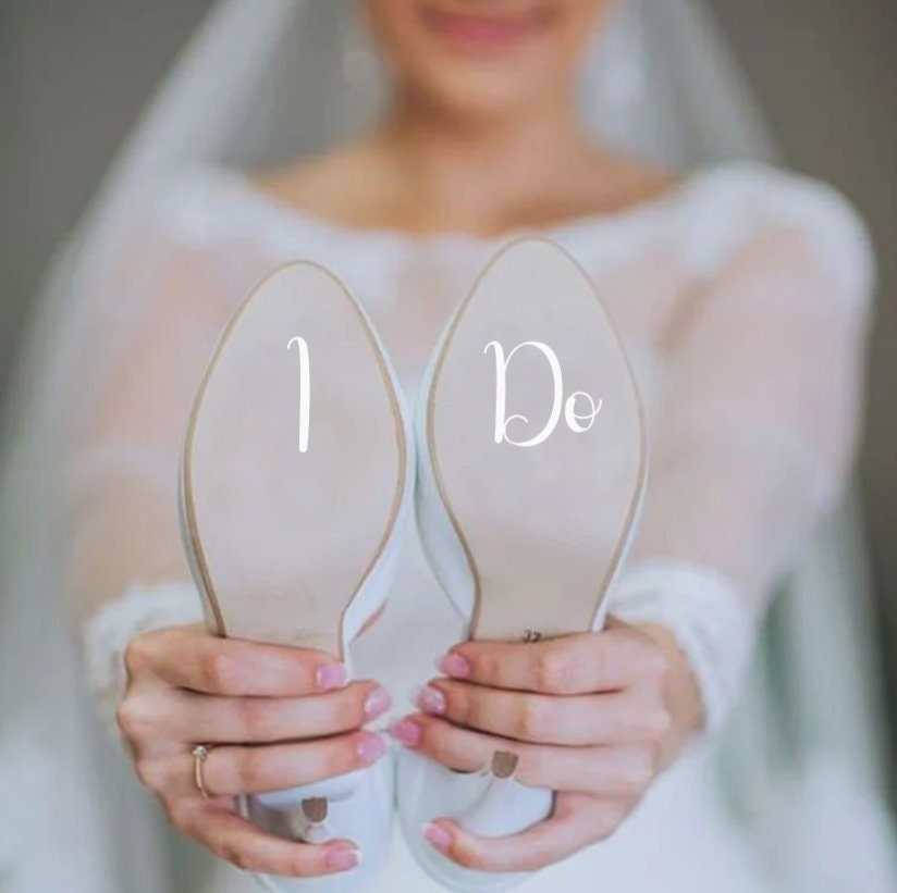 I Do Wedding Shoe Vinyl Stickers | Wedding Day | Something Blue | Wedding Photo Ideas | Bride Shoe Stickers