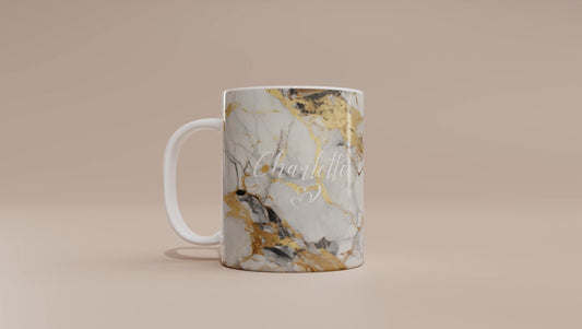 Marble Mug #003 | Personalised Mug | Custom Name Cup | Coffee Tea Cup Gift For Her | Valentines Gift For Her Him | Sister Mum Birthday Gift