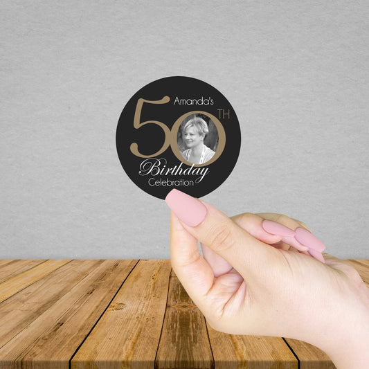 Personalised Photo Upload | Milestone Birthday | 40th | 50th | 60th | 70th | 80th | Photo Sticker | Personalised Party | Big Birthday