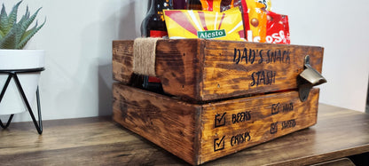 Personalised Dad's Snack Crate | Care Package | Dad Gift | Fathers Day | Supply Drop | Gift Box | Gift For Him | Unique Gift | Valentines