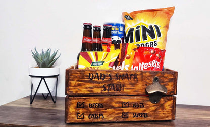 Personalised Dad's Snack Crate | Care Package | Dad Gift | Fathers Day | Supply Drop | Gift Box | Gift For Him | Unique Gift | Valentines