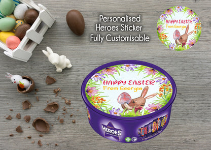 Personalised Easter Sweet Tub Sticker Label | Easter Bunny | Easter Egg Hunt | Easter Gift | Teacher Gift | Gift for Her | Gift for Him