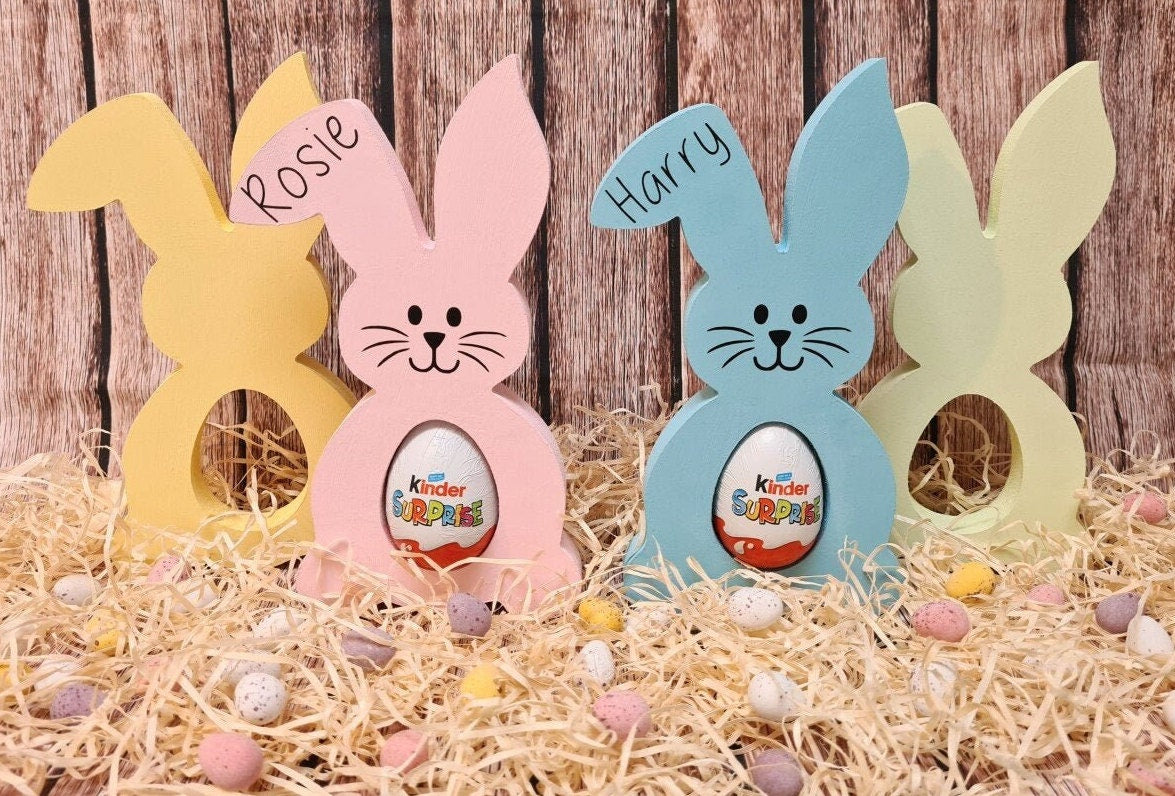 Personalised Kinder Egg Bunny Holder | Easter Gift | Easter Egg Holder | Personalised | Bunny Gift | Easter Bunny