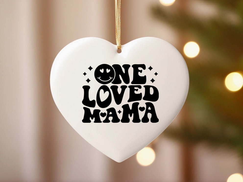 One Loved Mama | Mothers Day Ceramic Hanging Heart | Mother Gift | Gift For Mum | Love You Mum