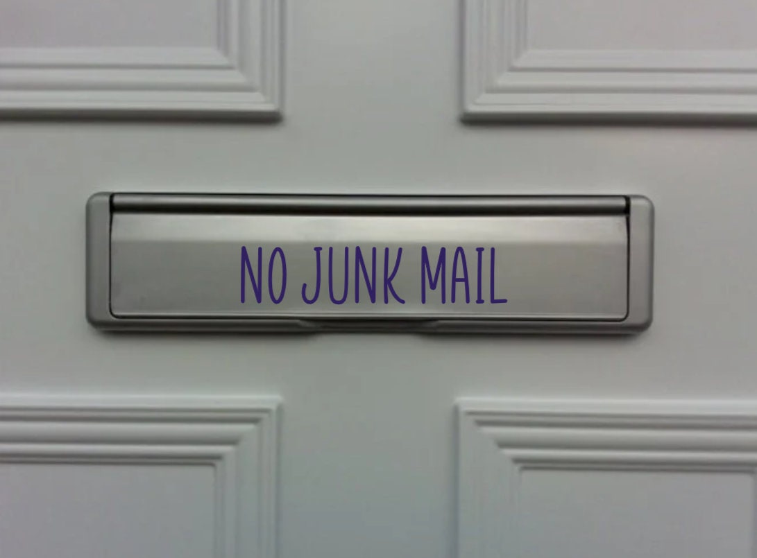 Letterbox Sticker | NO JUNK MAIL | Front Door Quote | Front Door Number Decal | Home Sign | Oh Hello | No Cold Callers | Beware of the dog