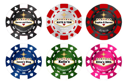 Personalised Casino Chip Cake Box Stickers | Casino Wedding | Save The Date | Wedding Invites | Casino Party | Vegas