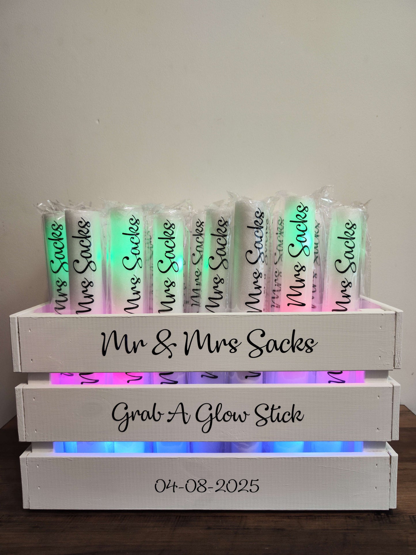 Personalised Foam Glow Sticks, LED Glow Sticks, Wedding Party, Hen Do Favours, Stag Do Party, Custom Glow Sticks, Wedding Lights, Concert