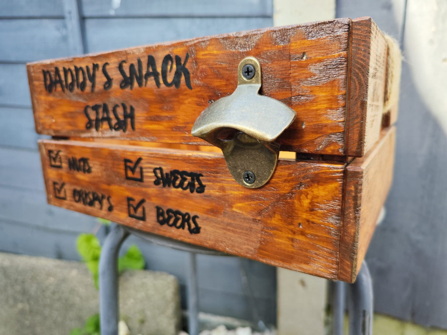 Personalised Dad's Snack Crate | Care Package | Dad Gift | Fathers Day | Supply Drop | Gift Box | Gift For Him | Unique Gift | Valentines